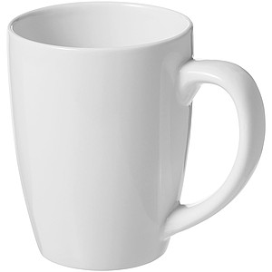 Keramický hrnček o objeme 330 ml, biela