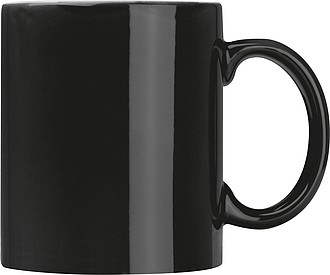 Keramický hrnek 300ml, uvnitř bílý, z venku černý