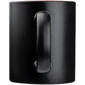 Keramický hrnek, 300ml, z venku černý, zevnitř červený
