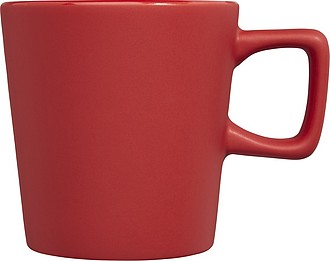 Keramický hrnek o objemu 280 ml, červená