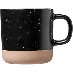 Keramický hrnek se světle hnědým dnem, objem 360 ml, černá