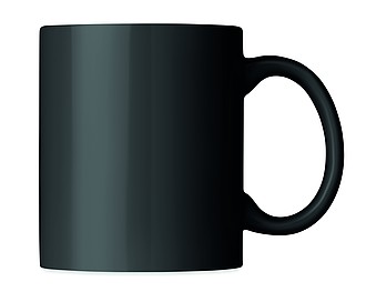 Keramický hrnek v krabičce, 300ml, černý
