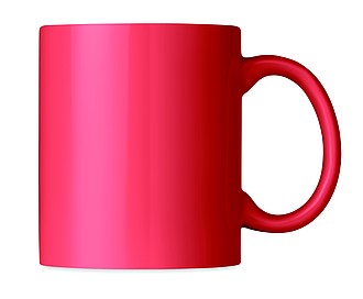 Keramický hrnek v krabičce, 300ml, červený