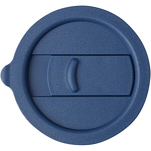 Keramický kelímek se silikonovým obalem a plastovým víčkem 330ml, modrá