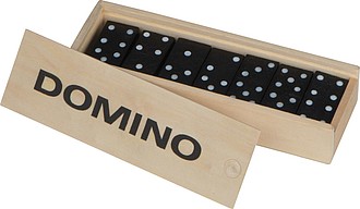 Klasická hra domino v drevenej krabičke