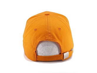 Klasická šestipanelová čepice s přezkou, oranžová