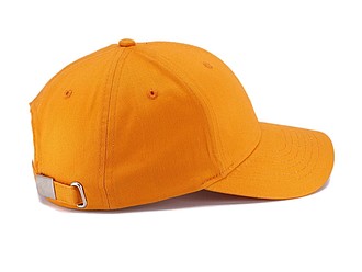Klasická šestipanelová čepice s přezkou, oranžová