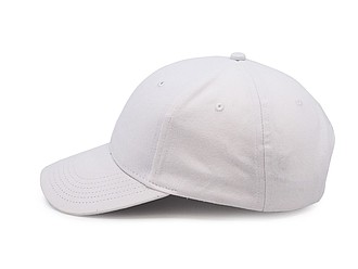 Klasická šestipanelová kšiltovka s přezkou, bílá