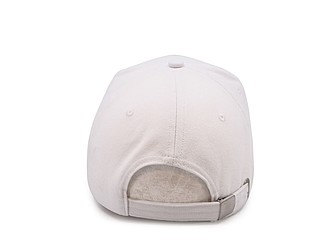 Klasická šestipanelová kšiltovka s přezkou, bílá