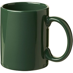 Klasický keramický hrnek o objemu 330 ml, tmavě zelená