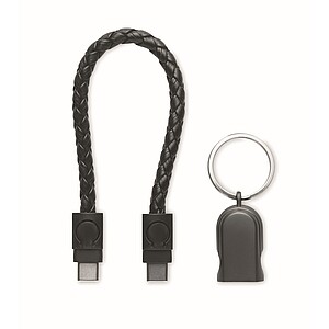 Klíčenka a kabel type-C, černá
