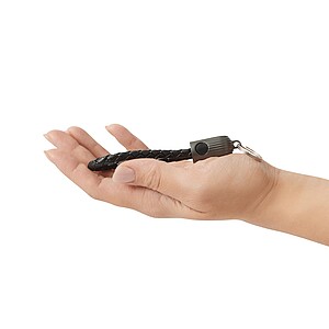 Klíčenka s kabelem pro nabíjení, černá