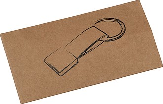 Klíčenka s poutkem ze syntetické kůže, královská modrá