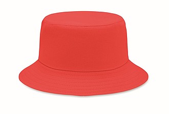 Klobúčik z brúseného bavlneného materiálu, červený