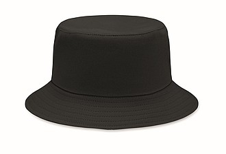 Klobúčik z brúseného bavlneného materiálu, čierny