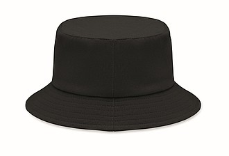 Klobúčik z brúseného bavlneného materiálu, čierny