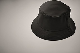 Klobúčik z brúseného bavlneného materiálu, čierny