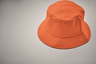 Klobúčik z brúseného bavlneného materiálu, oranžový