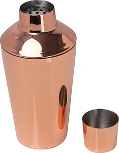 Koktejlový šejkr s měděným povrchem 500 ml, růžová