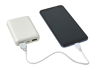 KOLMAN Plastová powerbanka s kapacitou 10 000 mAh, bílá