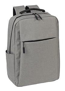 KORINT Batoh na notebook nebo tablet z polyesteru s kapsami, světle šedý - reklamní předměty