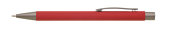 Kovová propiska s pogumovaným povrchem, červená