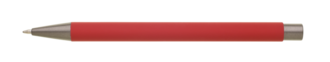 Kovová propiska s pogumovaným povrchem, červená
