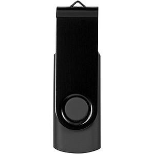 Kovový USB Rotate, 4 GB, čierna, cena na vyžiadanie