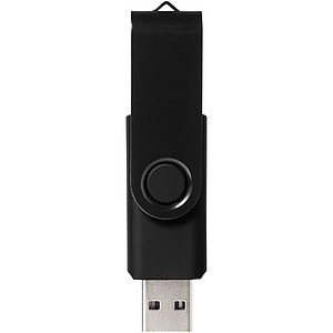 Kovový USB Rotate, 4 GB, čierna, cena na vyžiadanie
