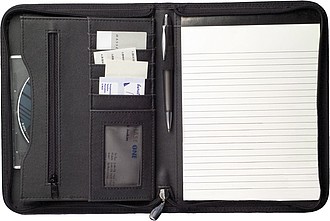 Kožené konferenční desky A5 s blokem