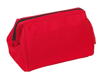 Kozmetická taška na zips, červená