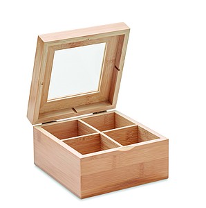 Krabička na čaje, vyrobeno z bambusu - dárkové krabičky s potiskem