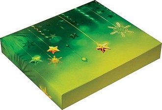 Krabička s plnobarevným potiskem, rozměr 19,6x17x3cm, potisk na přání od 20ks
