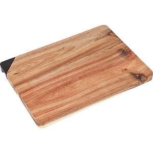 Krájecí prkénko z akácie s brouskem na nože, hnědá