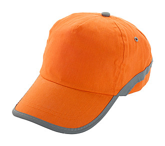 Kšiltovka s reflexním pruhem, oranžová
