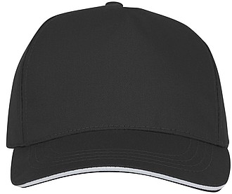 Kšiltovka sandwich pětipanelová, černá