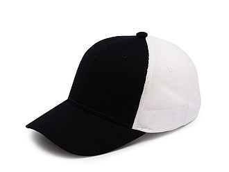 Kšiltovka se síťovanou zadní částí, bílá/černá