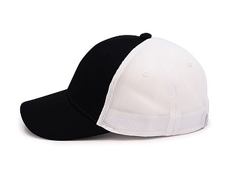 Kšiltovka se síťovanou zadní částí, bílá/černá