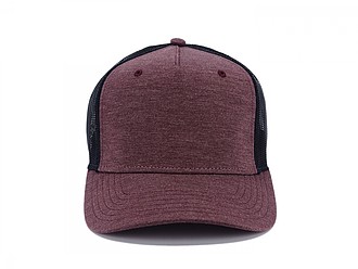 Kšiltovka ve stylu snapback, se síťovinou v zadní části, vínová