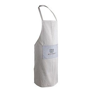 Kuchařská zástěra z recyklované bavlny, bílá