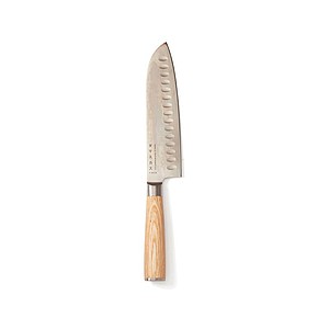 Kuchársky santoku nôž s drevenou rukoväťou