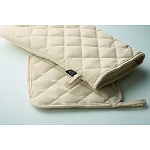 Kuchyňská sada, recykl. bavlna, béžová