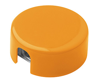 Kulaté plastové ořezávátko, oranžové