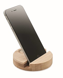 Kulatý stojánek na telefon z březového dřeva