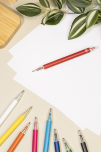 Kuličkové pero z recyklovaného hliníku, červená