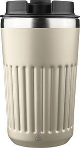 LACHOS Cestovní termohrnek z recyklované nerezové oceli, 400 ml, béžová
