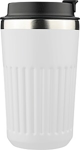 LACHOS Cestovní termohrnek z recyklované nerezové oceli, 400 ml, bílá