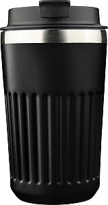 LACHOS Cestovní termohrnek z recyklované nerezové oceli, 400 ml, černá