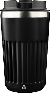 LACHOS Cestovní termohrnek z recyklované nerezové oceli, 400 ml, černá
