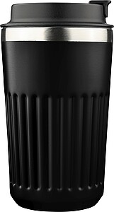 LACHOS Cestovní termohrnek z recyklované nerezové oceli, 400 ml, černá